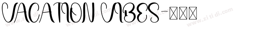 VACATION VIBES字体转换